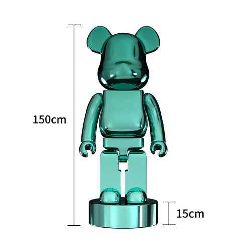 Electroplating Multicolour Bearbrick Statue Large-ChandeliersDecor