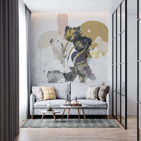 Elegance: Floral Wallpaper Mural to Elevate DécorElegance-ChandeliersDecor.com
