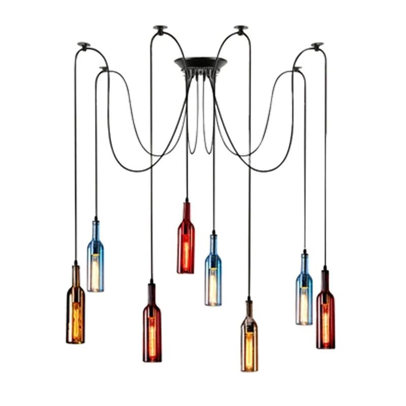 Elevate Your Decor with the Wine Bottle Creative LED Pendant Light-ChandeliersDecor