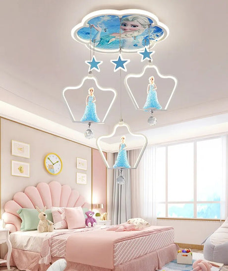 Elsa Girls Room Lighting - Kids Nursery Lighting-ChandeliersDecor