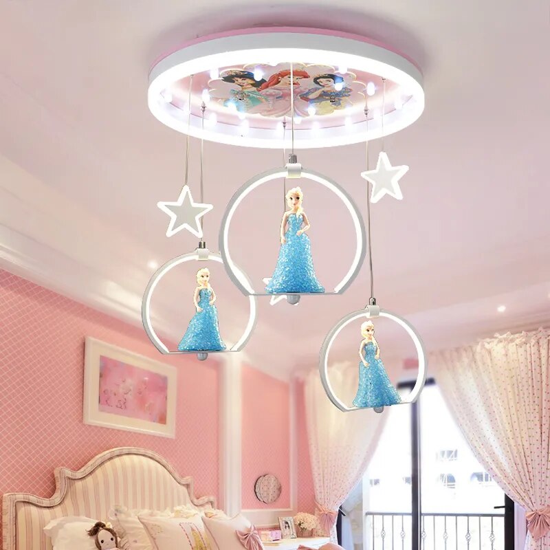 Elsa Girls Room Lighting - Kids Nursery Lighting-ChandeliersDecor