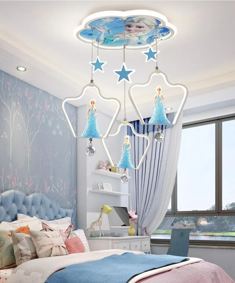 Elsa Girls Room Lighting - Kids Nursery Lighting-ChandeliersDecor