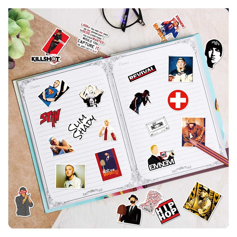 Eminem Singer Hip Hop Stickers Pack-ChandeliersDecor