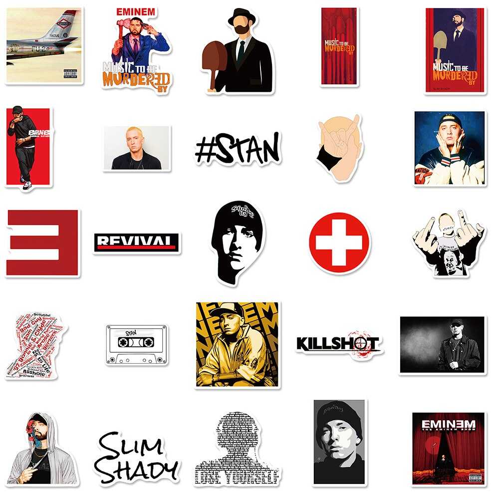 Eminem Singer Hip Hop Stickers Pack-ChandeliersDecor