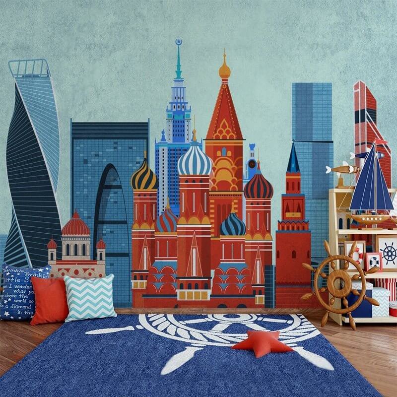 Enchanting Aladdin's Castle Nursery Wallpaper-ChandeliersDecor.com
