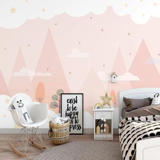 Enchanting Forest and Moon Nursery Wallpaper-ChandeliersDecor.com