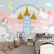 Enchanting Pink Castle Wallpaper-ChandeliersDecor.com