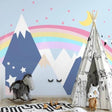 Enchanting Rainbow Peaks Baby Room Wallpaper-ChandeliersDecor.com