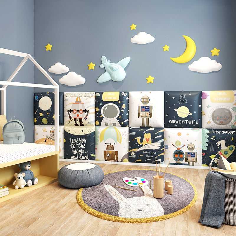 Exploring Astronaut Kids Wall Padded Safety Cushions-ChandeliersDecor