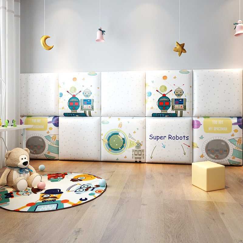 Exploring Astronaut Kids Wall Padded Safety Cushions-ChandeliersDecor