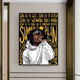 Famous Artist Rappers ART: Jid J.I.D Rapper Canvas Wall Art-ChandeliersDecor