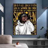 Famous Artist Rappers ART: Jid J.I.D Rapper Canvas Wall Art-ChandeliersDecor