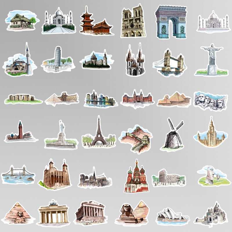 Famous Building Stickers: Celebrate Iconic Architecture-ChandeliersDecor