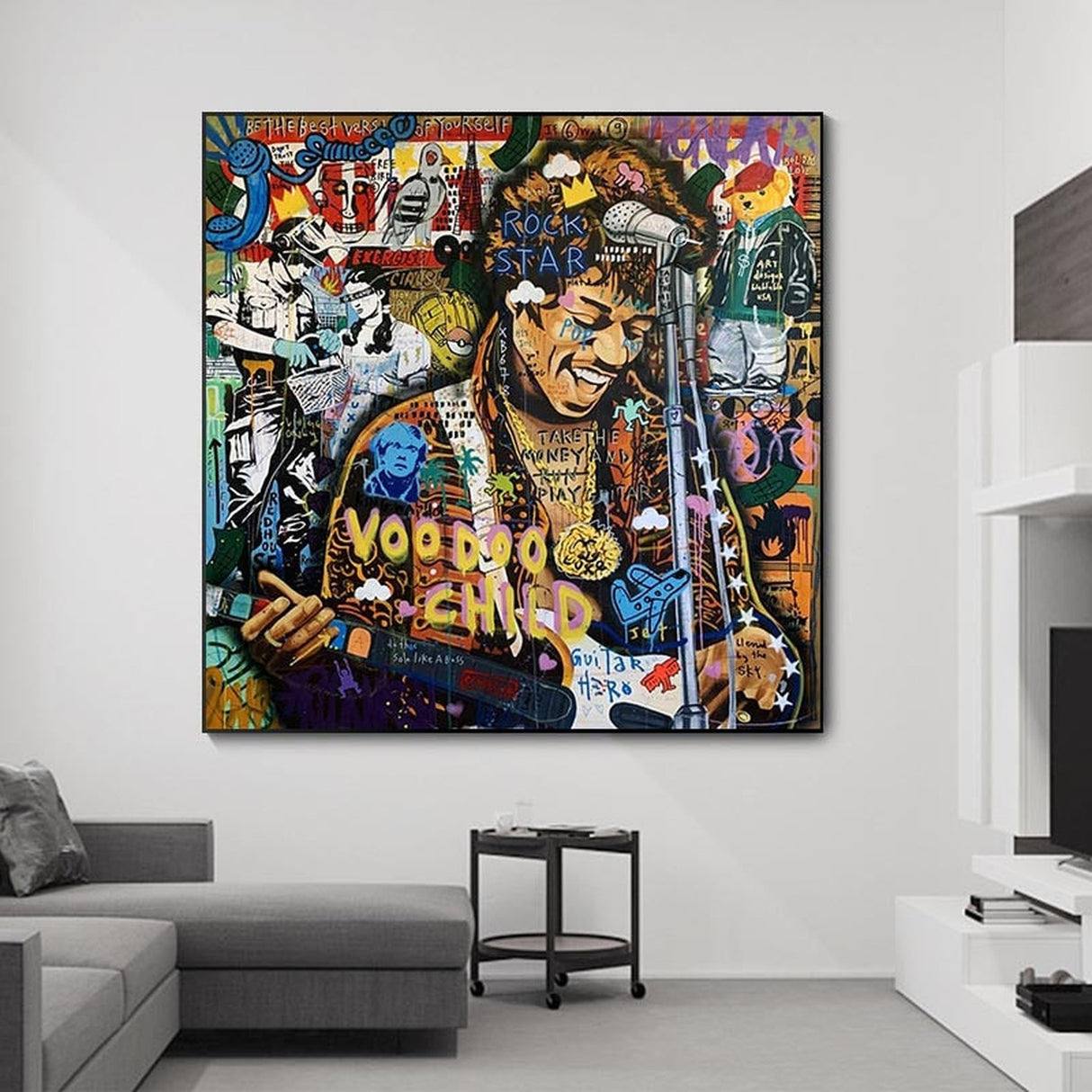 Famous Rock Star Voodoo Child Canvas Wall Art