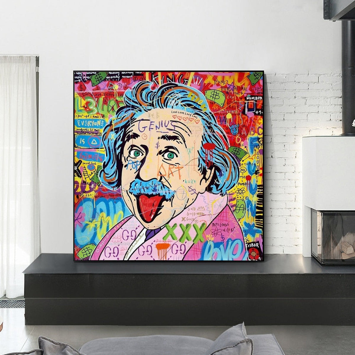 Famous Scientist Einstein Canvas Wall Art