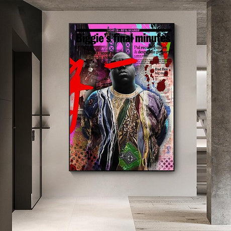 Famous Singer Biggie Smalls Poster Canvas Wall Art-ChandeliersDecor