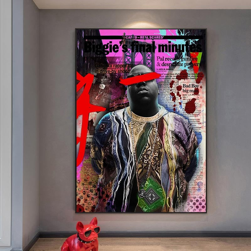 Famous Singer Biggie Smalls Poster Canvas Wall Art-ChandeliersDecor