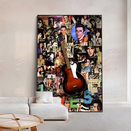 Famous Singer Elvis Canvas Wall Art-ChandeliersDecor