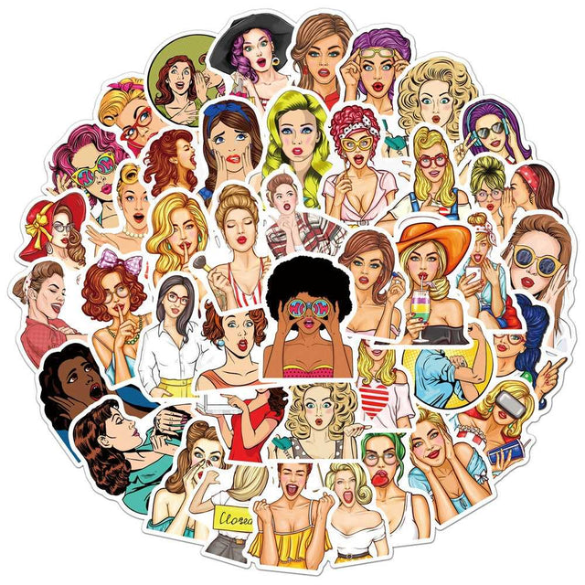 Fashion Girl Popular Stickers Pack-ChandeliersDecor