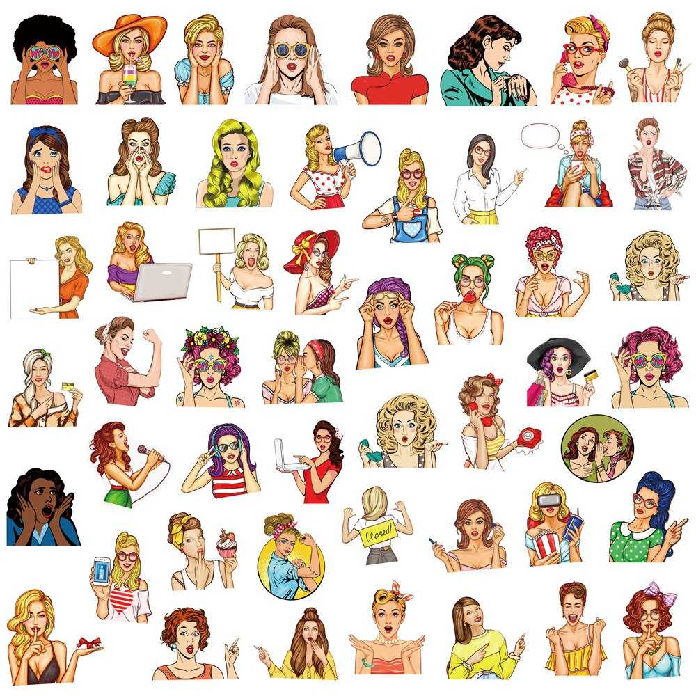 Fashion Girl Popular Stickers Pack-ChandeliersDecor