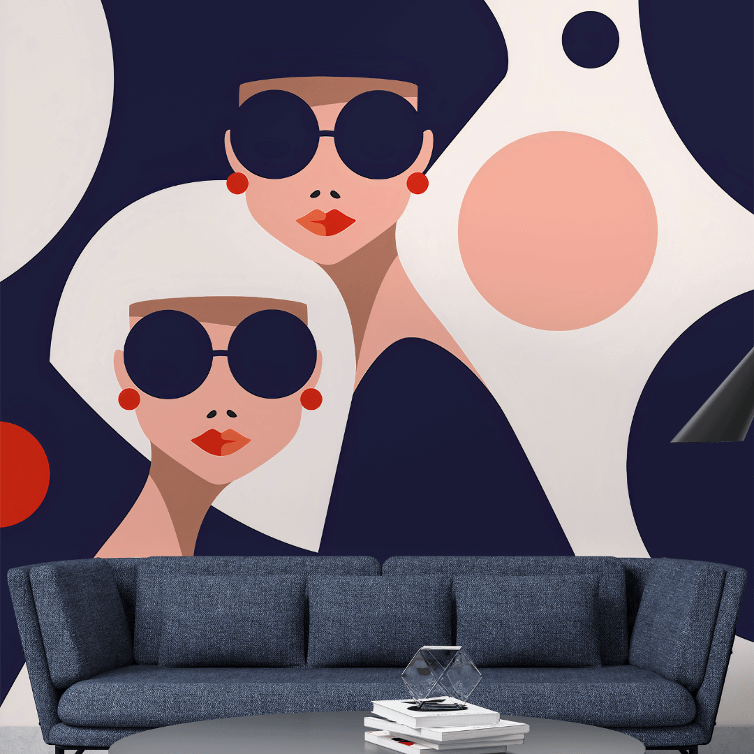 Fashion Girls Wallpaper Mural – Perfectly Trendy Décor-ChandeliersDecor.com