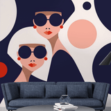 Fashion Girls Wallpaper Mural – Perfectly Trendy Décor-ChandeliersDecor.com