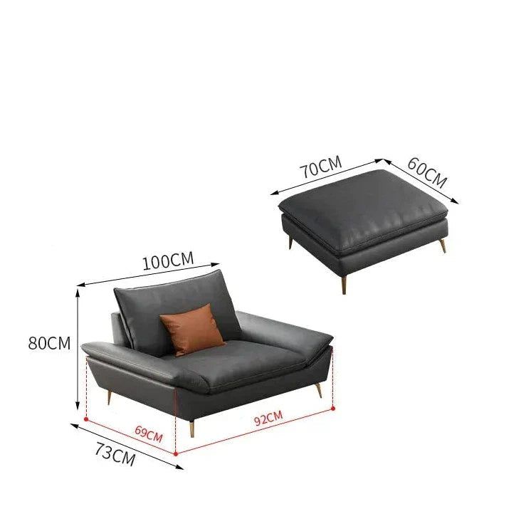 Faux Leather Designer Plaza Sofa Set-ChandeliersDecor