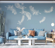 Feathers Wallpaper Murals: Transform Your Space Instantly-ChandeliersDecor