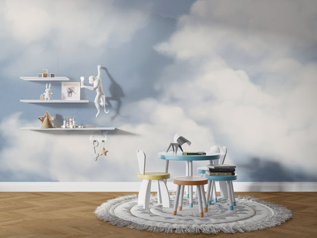 Feel the Clouds Wallpaper Mural - Experience Serenity-ChandeliersDecor