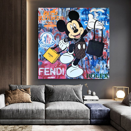 Fendi Shopping: Disney Mickey Canvas Wall Art-ChandeliersDecor