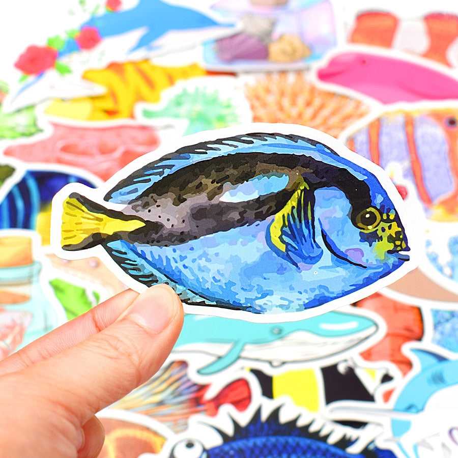 Fish Stickers Pack - Diverse Collection of Fishy Stickers-ChandeliersDecor