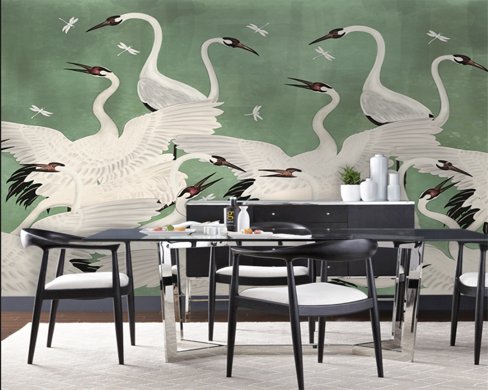 Flamingo Wallpaper Mural - Vibrant and Eye-Catching Design-ChandeliersDecor