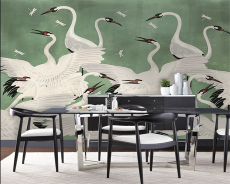 Flamingo Wallpaper Mural - Vibrant and Eye-Catching Design-ChandeliersDecor