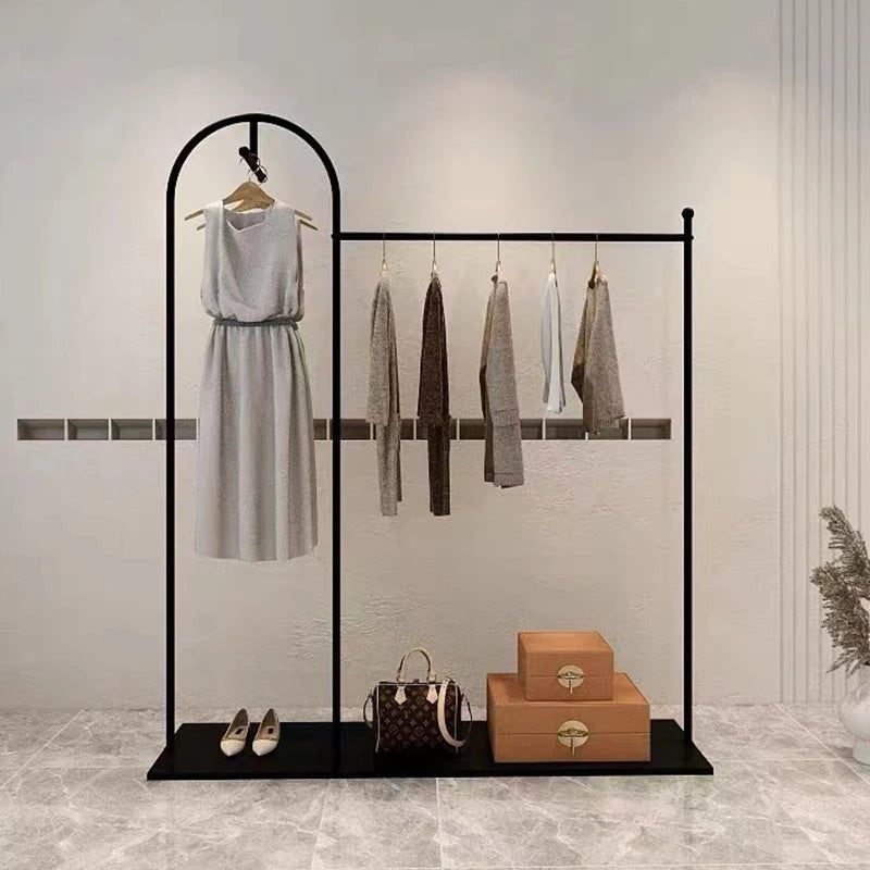 Floor Standing Metal Coat Rack Organiser-GraffitiWallArt