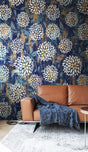 Floral Blues Wallpaper Mural-ChandeliersDecor.com
