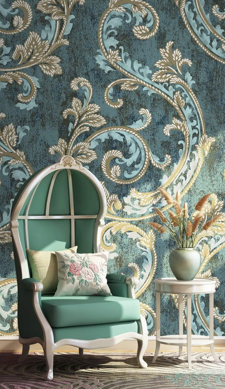 Floral Kingdom Wallpaper Mural-ChandeliersDecor.com