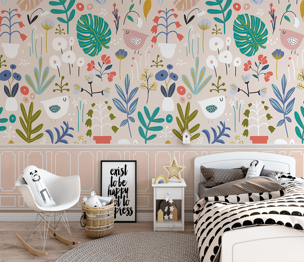 Floral Leaves Wallpaper Murals - Transform your walls-ChandeliersDecor.com