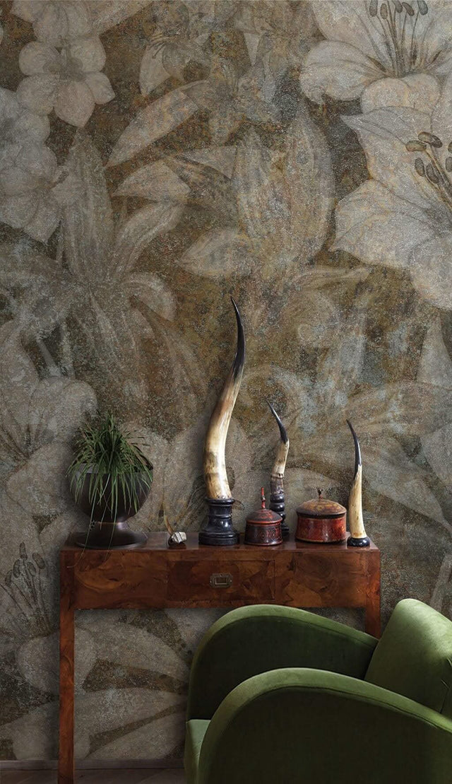 Floral Mist Wallpaper Mural-ChandeliersDecor.com