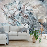 Floral Wallpaper Mural - Tropical Retro Theme-ChandeliersDecor