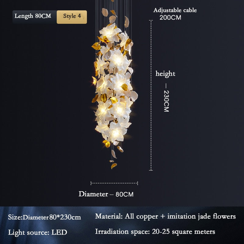 Flower Ceiling LED Chandelier - Elegant Focal Point-ChandeliersDecor