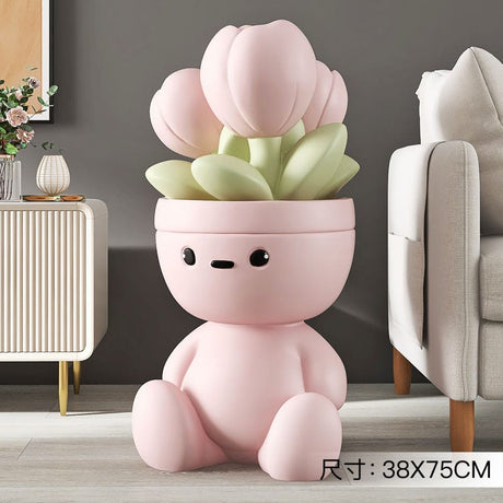 Flower Man Kids Room Storage Plant Statue-ChandeliersDecor