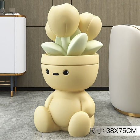 Flower Man Kids Room Storage Plant Statue-ChandeliersDecor