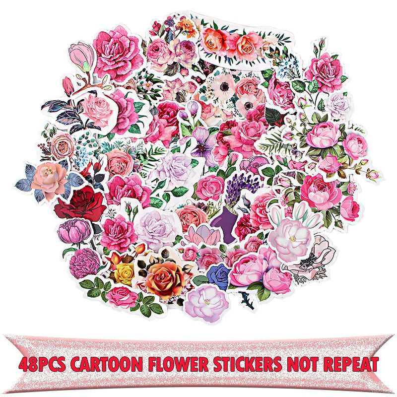 Flower Plants 48 Stickers Pack-ChandeliersDecor
