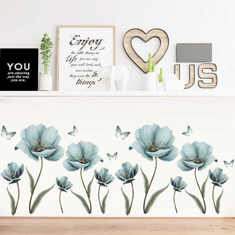 Flower Wall Stickers for Living room Bedroom Wall Decoration Self-adhesive Wall Decals for Kitchen Wallpapers for Home