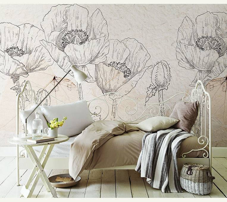 Flowers Wallpaper Mural: Vibrant Floral Designs for Walls-ChandeliersDecor