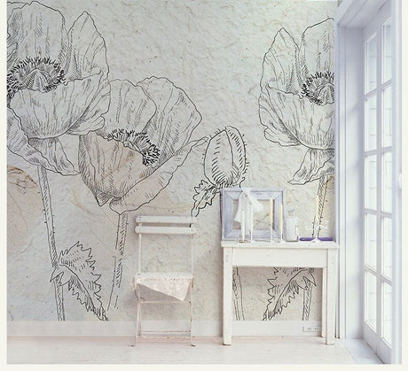 Flowers Wallpaper Mural: Vibrant Floral Designs for Walls-ChandeliersDecor