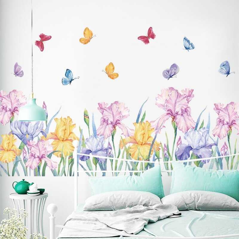Flowers with Butterfly Wall Stickers