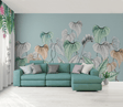 Flowers with Stem Wallpaper Murals: Stunning Wall Decor-ChandeliersDecor.com
