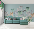 Flowers with Stem Wallpaper Murals: Stunning Wall Decor-ChandeliersDecor