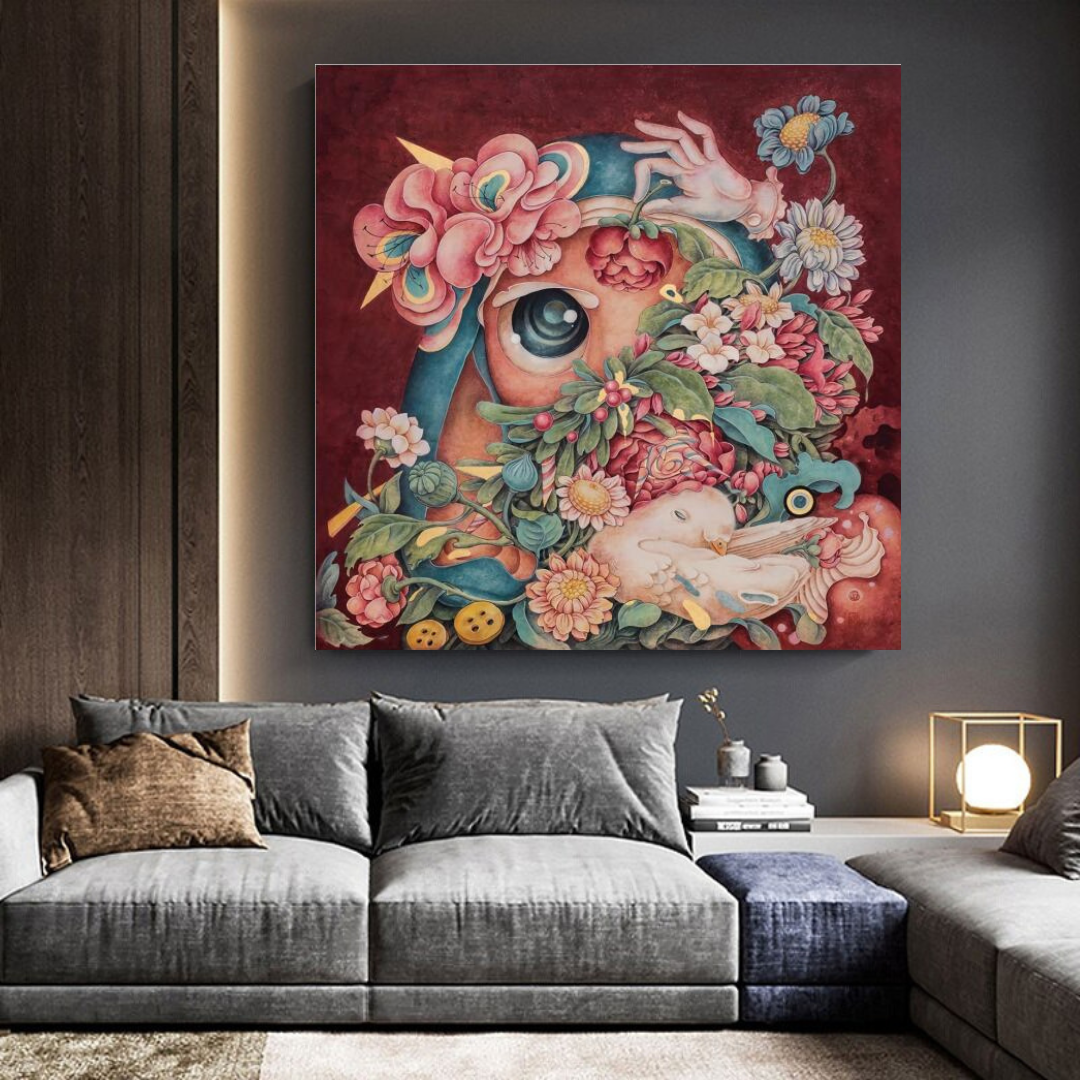 Flowery Canvas Wall Art-ChandeliersDecor